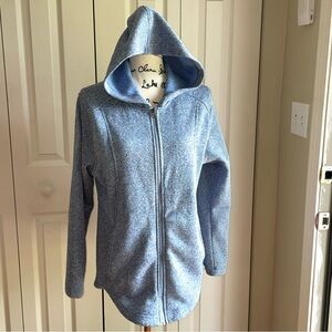 Eddie Bauer Women's Size Large Radiator Fleece Full Zip Hoodie Blue Heather